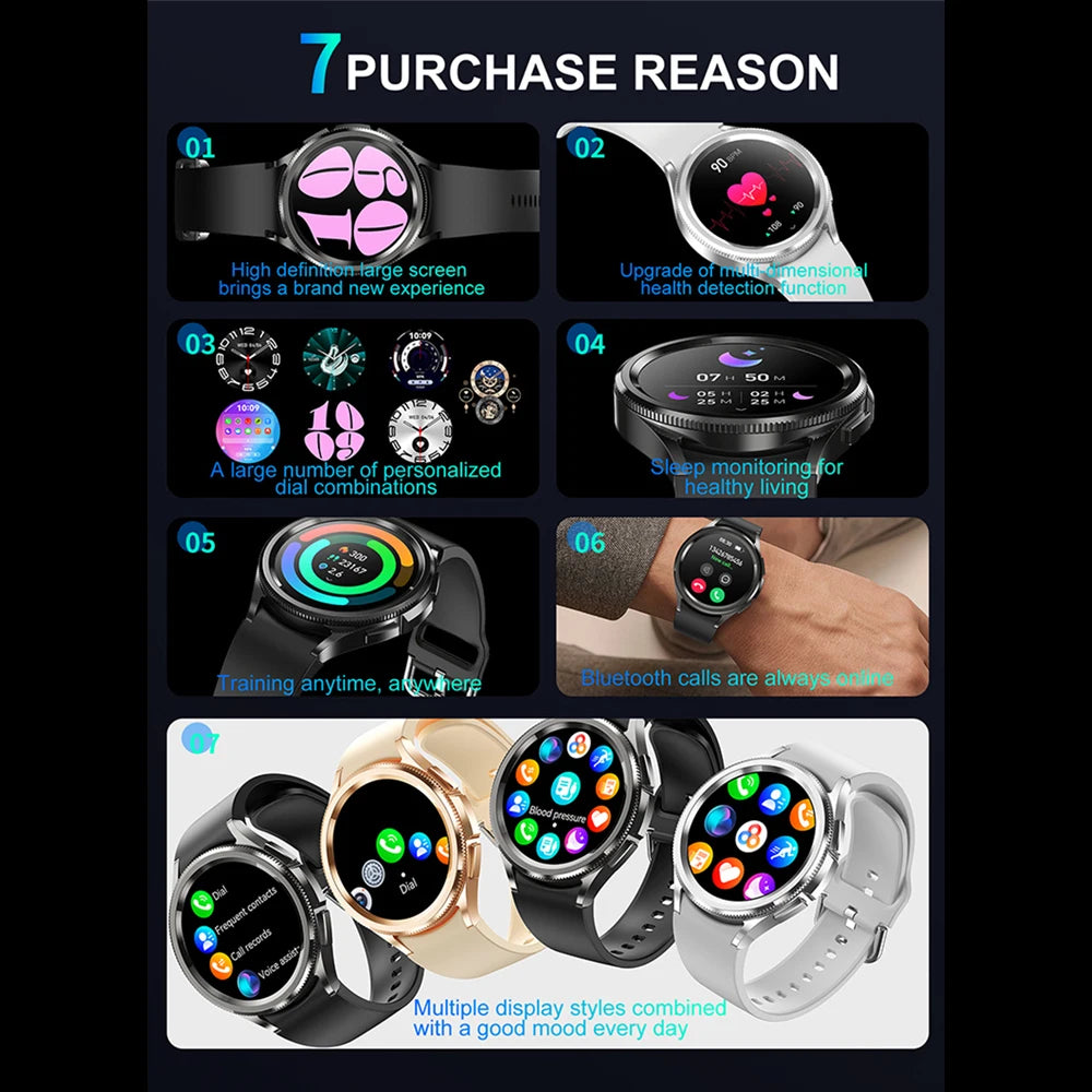 Watch 6 Classic Bluetooth Call Smart Watch Men GPS Outdoor Sports Fitness Model Health Heart Rate Monitor Smartwatch 2025 New