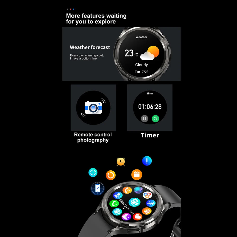 Watch 6 Classic Bluetooth Call Smart Watch Men GPS Outdoor Sports Fitness Model Health Heart Rate Monitor Smartwatch 2025 New