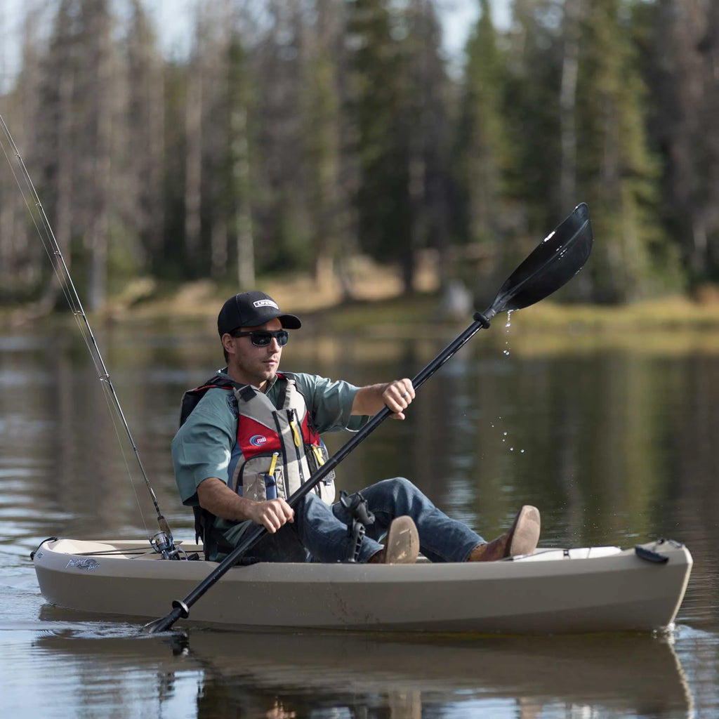 Tamarack Angler 10 Ft Sit-On-Top Fishing Kayak with Paddle, Tan (90508)