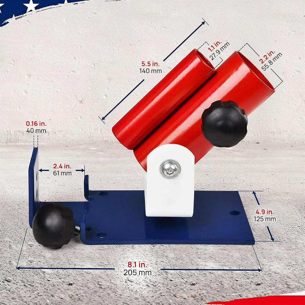 Yes4All Exercise Machine Adjustable T Bar Row Attachment, D Row Handle/Landmine Handle Attachment with Textured Rubber Handles