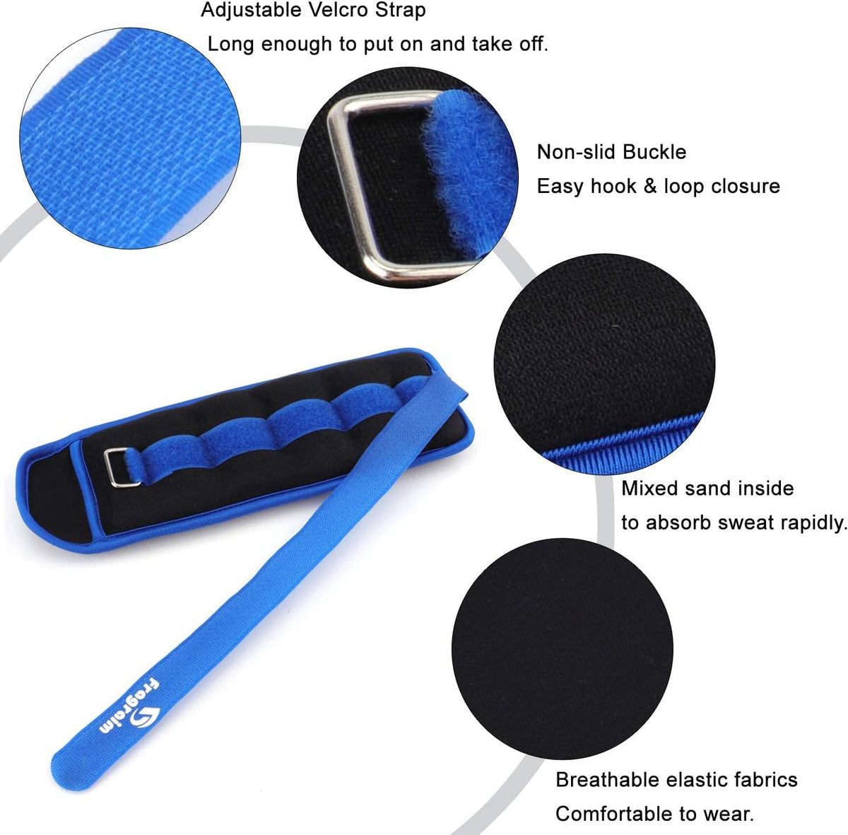 Adjustable Ankle Weights for All Ages - Available in 1 to 20 lbs for Strength Training, Jogging, Gymnastics, Aerobics, Home Fitness, and Physical Therapy
