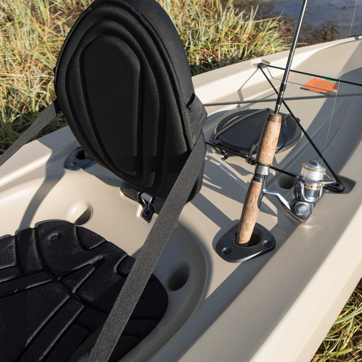 Tamarack Angler 10 Ft Sit-On-Top Fishing Kayak with Paddle, Tan (90508)